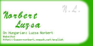 norbert luzsa business card